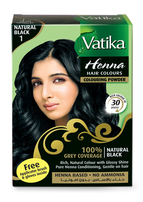 Хна для волос №1 (Черная) 6 пакетов по 10 г, Dabur Vatika 1 Хна для волос №1 (Черная) 6 пакетов по 10 г, Dabur Vatika